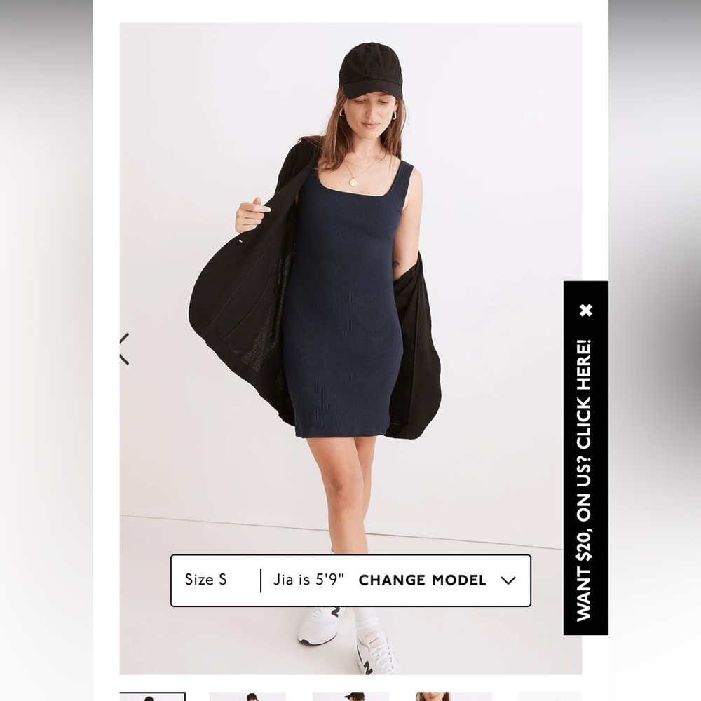 Madewell ribbed bodycon dress